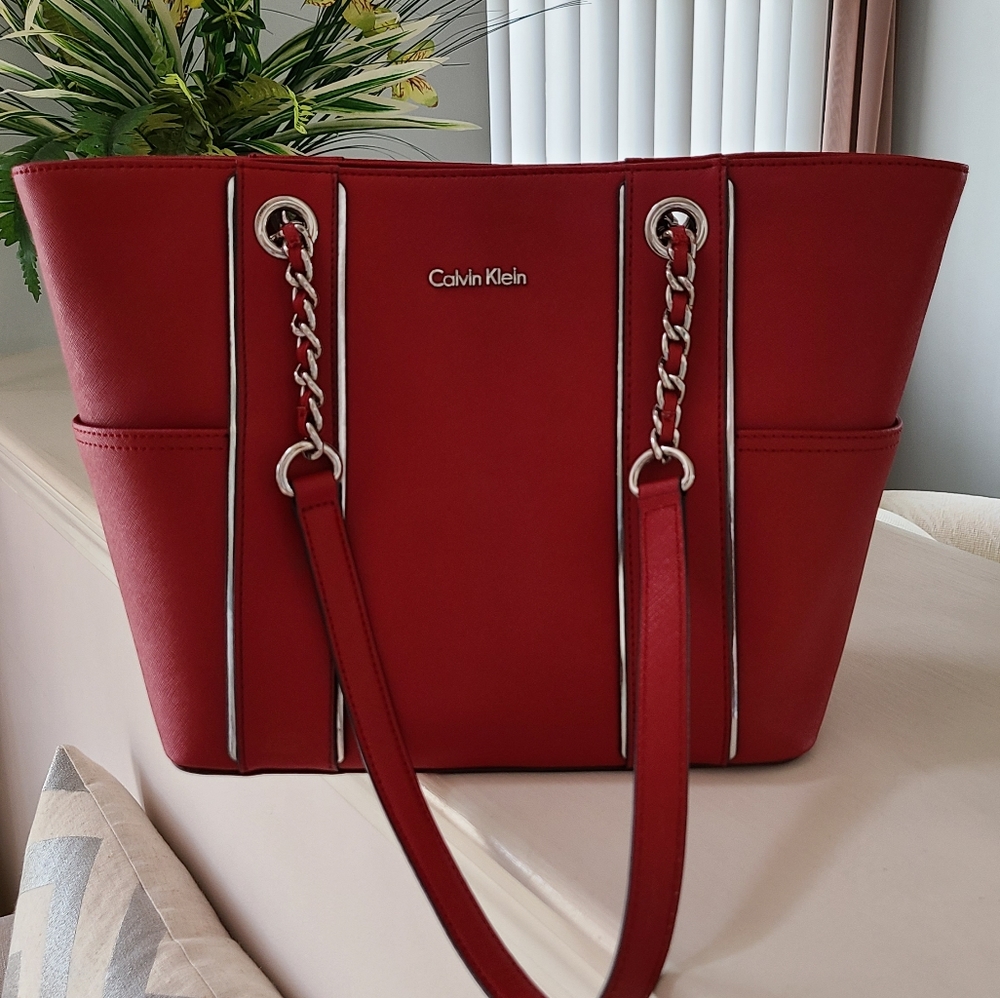 Calvin Klein Saffiano Leather Tote